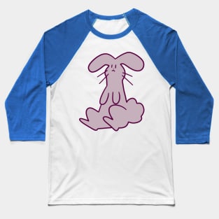 Purple Gray Bunny Baseball T-Shirt
